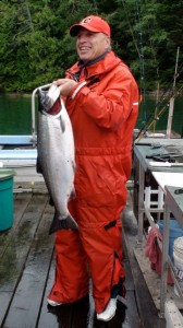 Guest showing salmon