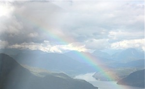 rainbow over knight inlet